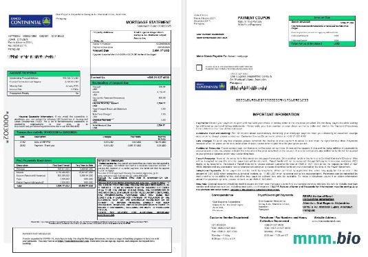 Paragwaj Banco Continental S.A.E.C.A. wyciąg z kredytu hipotecznego w formatach Word i PDF 1-2